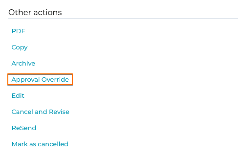 Approval Override